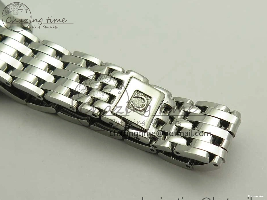 0421 TopPick De Ville Prestige Ladies 32.7mm SS MKF 1:1 Best Edition Blue Dial Diamonds Markers on SS Bracelet MIYOTA 7972